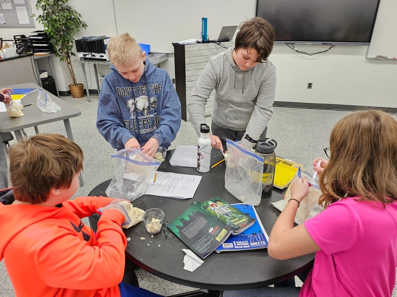 students making ice cream