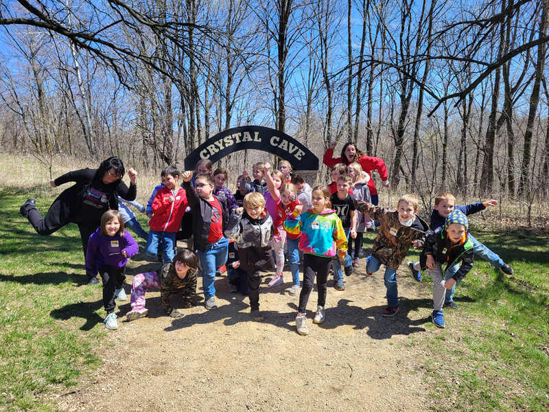 second grade posing for a picture